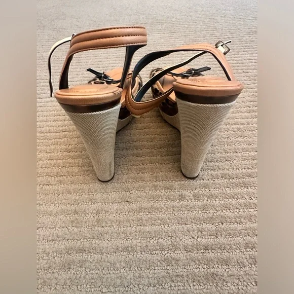 Barbara Bui Size 38 leopard canvas platform shoes - Picture 11 of 11